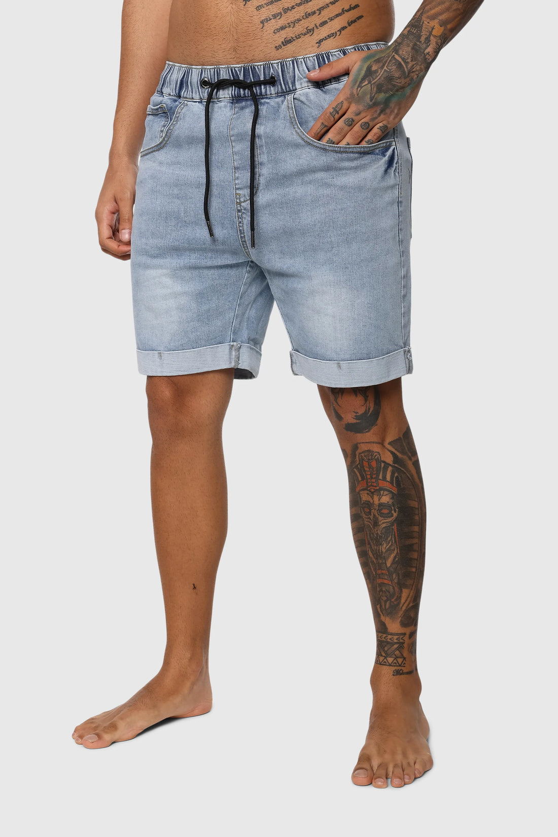 Folded Denim Short