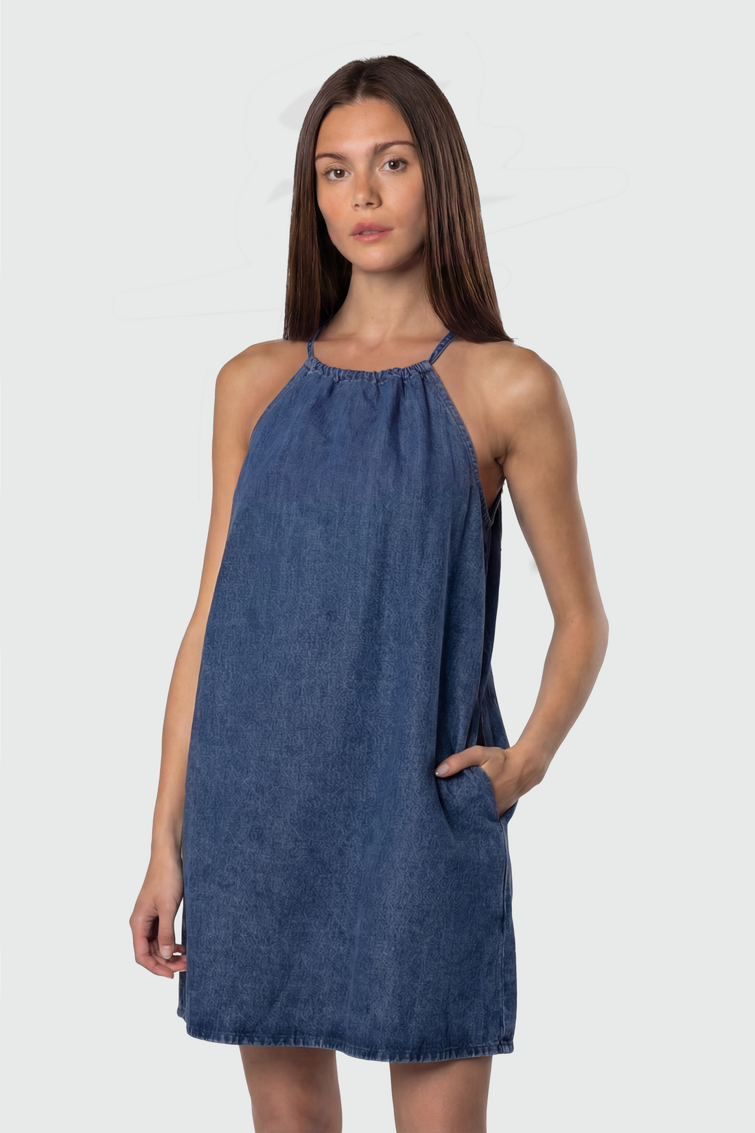 Denim Halter Dress