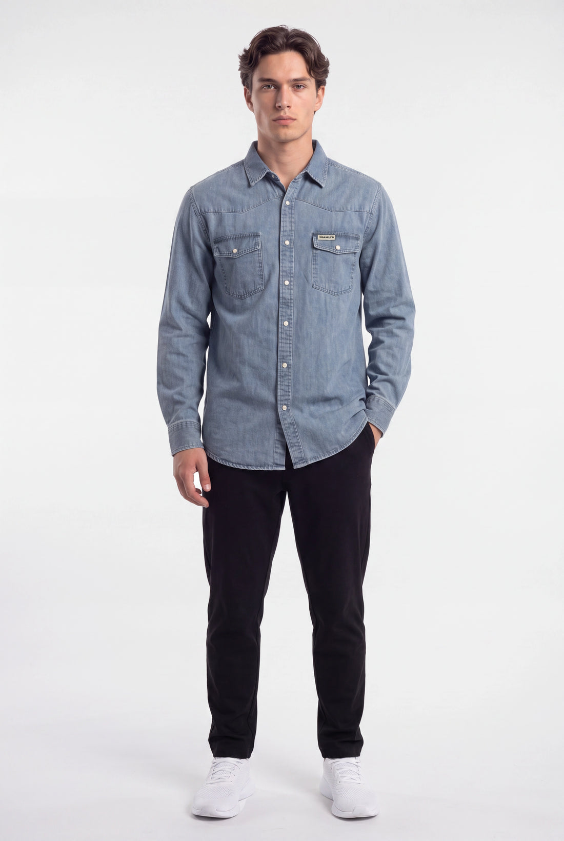 Homestead Denim Button Up